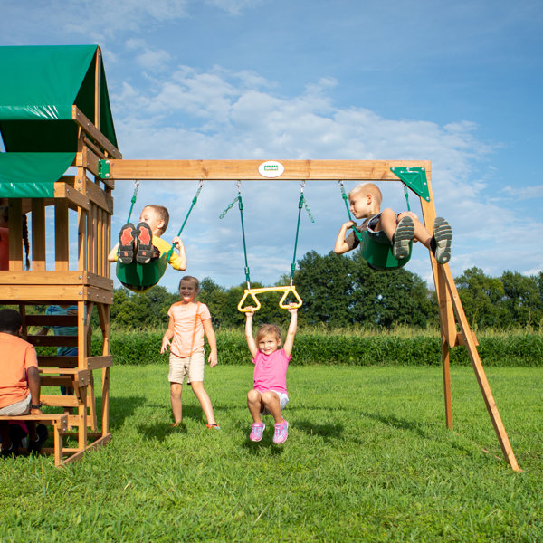 Backyard Discovery Belmont All Cedar Swing Set & Reviews Wayfair